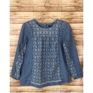 J Crew boho chambray top